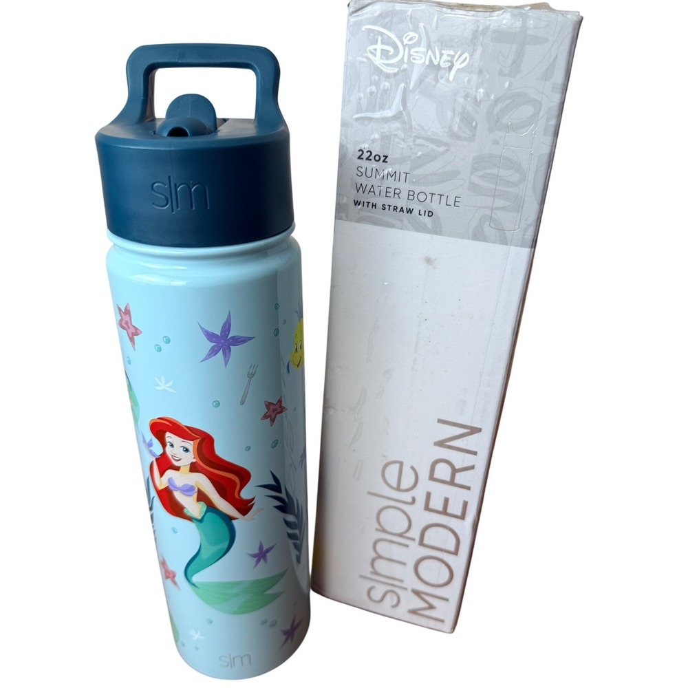 Simple Modern Disney Little Mermaid Ariel Summit Water Bottle 22oz Straw Lid